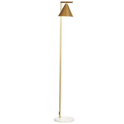 HOMCOM Modern Floor Lamps For Living Room Lighting, Adjustable Standing Lamp For Bedroom Lighting, Gold 5 HOMCOM Modern Floor Lamps For Living Room Lighting, Adjustable Standing Lamp For Bedroom Lighting, Gold - Image 3