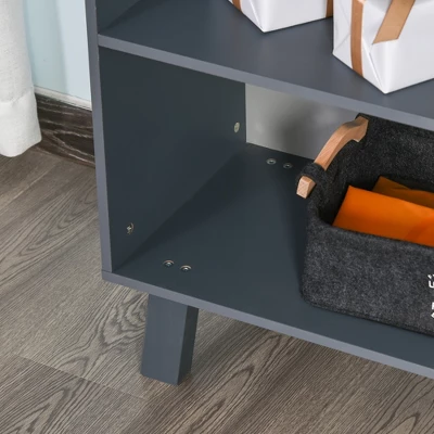 HOMCOM 3-Tier Child Bookcase Open Shelves Cabinet Floor Standing Cube Storage Organizer With Drawers 9 HOMCOM 3-Tier Child Bookcase Open Shelves Cabinet Floor Standing Cube Storage Organizer With Drawers - Image 7