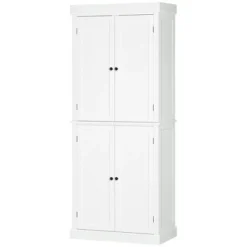HOMCOM Freestanding Modern 4 Door Kitchen Pantry, Storage Cabinet Organizer With 6-Tier Shelves, And 4 Adjustable Shelves, White 9 HOMCOM Freestanding Modern 4 Door Kitchen Pantry, Storage Cabinet Organizer With 6-Tier Shelves, And 4 Adjustable Shelves, White -Homcom GUEST 03cc3f67 97fa 4fb0 9e2a c3c0571d70e3