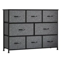 HOMCOM 8-Drawer Dresser, 3-Tier Fabric Chest Of Drawers, Storage Tower Organizer Unit With Steel Frame For Bedroom, Hallway -Homcom GUEST 0772a860 133b 477d 9fc6 a98c4b746669