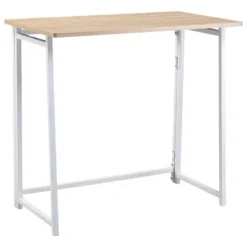 HOMCOM Writing Desk, 31.5" Folding Table For Small Space, Computer Desk With Metal Frame, Space-Saving Workstation For Home Office 11 HOMCOM Writing Desk, 31.5" Folding Table For Small Space, Computer Desk With Metal Frame, Space-Saving Workstation For Home Office -Homcom GUEST 0907b204 f00e 465c 8183 adcf1aadc11a