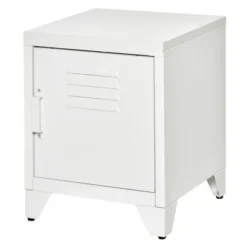 HOMCOM Industrial End Table, Living Room Side Table With Locker-Style Door And Adjustable Shelf -Homcom GUEST 0b086e18 dcdf 4f48 a012 30e7e45a0f01