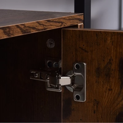 HOMCOM Shelves For Storage, Cabinet Bookcase With 3 Open Shelf, Tall Organizer Multifunctional Rack For Living Room 7 HOMCOM Shelves For Storage, Cabinet Bookcase With 3 Open Shelf, Tall Organizer Multifunctional Rack For Living Room - Image 5