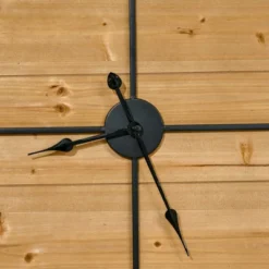 HOMCOM 36 Inch Large Wall Clock, Square Silent Non Ticking Metal Wood Farmhouse Roman Numeral Clocks Decor, Battery Operated, Black And Natural 10 HOMCOM 36 Inch Large Wall Clock, Square Silent Non Ticking Metal Wood Farmhouse Roman Numeral Clocks Decor, Battery Operated, Black And Natural -Homcom GUEST 0b265042 14c5 426c a654 3631726aea80