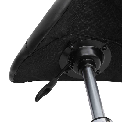 HOMCOM Rolling Saddle Stool, Swivel Salon Chair, Ergonomic Faux Leather Stool, Adjustable Height With Wheels For Spa, Salon, Massage, Office, Black 8 HOMCOM Rolling Saddle Stool, Swivel Salon Chair, Ergonomic Faux Leather Stool, Adjustable Height With Wheels For Spa, Salon, Massage, Office, Black - Image 6