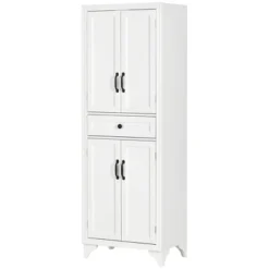 HOMCOM 67" Freestanding Kitchen Pantry, 4-Door Storage Cabinet With Drawer And Adjustable Shelves, White -Homcom GUEST 0b9ec643 d739 4100 a0a7 d41146c850f1
