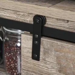 HOMCOM Freestanding Rustic Kitchen Buffet With Hutch, Pantry Storage Cabinet With Sliding Barn Door, Adjustable Shelf, Vintage Wood 11 HOMCOM Freestanding Rustic Kitchen Buffet With Hutch, Pantry Storage Cabinet With Sliding Barn Door, Adjustable Shelf, Vintage Wood -Homcom GUEST 0d351e75 91a3 44ef 860a 400d3a0dc6ab