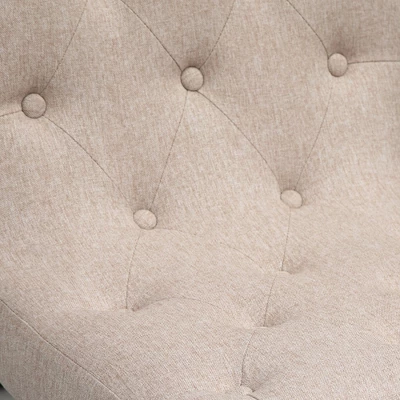 HOMCOM Bar Stools Set Of 4, Swivel Bar Chairs, 25.5" High Fabric Tufted Breakfast Barstools For Kitchen Counter, Beige 7 HOMCOM Bar Stools Set Of 4, Swivel Bar Chairs, 25.5" High Fabric Tufted Breakfast Barstools For Kitchen Counter, Beige - Image 5