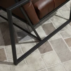 HOMCOM Mid-Century Modern Accent Chair Faux Leather Sofa Button Tufted Armchair With Metal Frame, Brown 10 HOMCOM Mid-Century Modern Accent Chair Faux Leather Sofa Button Tufted Armchair With Metal Frame, Brown -Homcom GUEST 0e797602 a531 4c8d 894d e67a1a11340e