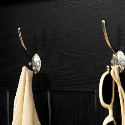 HOMCOM Hall Tree With Shoe Storage Bench, Entryway Bench With Coat Rack, Accent Coat Tree With Adjustable Shelves For Hallway, Mud Room, Black 6 HOMCOM Hall Tree With Shoe Storage Bench, Entryway Bench With Coat Rack, Accent Coat Tree With Adjustable Shelves For Hallway, Mud Room, Black - Image 4