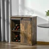HOMCOM Industrial Sideboard Storage Cabinet, Serving Bar Buffet With Sliding Barn Door And 6-Bottle Wine Rack -Homcom GUEST 0f748820 c22d 4859 b55e 33bcd03c81fe