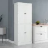 HOMCOM 72" Kitchen Pantry, 4-Door Kitchen Cabinet With 5-tier Storage Shelving, 8 Spice Racks, Interior Drawer And Adjustable Shelves, White -Homcom GUEST 0f925934 0407 4a52 9e7e 835c430009ab