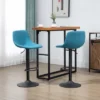HOMCOM Adjustable Bar Stools Set Of 4, Swivel Bar Height Chairs Barstools Padded With Back For Kitchen, Counter, And Home Bar, Blue 2 HOMCOM Adjustable Bar Stools Set Of 4, Swivel Bar Height Chairs Barstools Padded With Back For Kitchen, Counter, And Home Bar, Blue -Homcom GUEST 114f687d f036 4018 b3cf 6beee4e06fbe