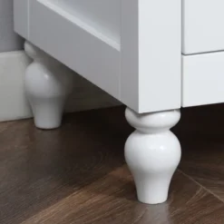 HOMCOM Sideboard, Buffet Cabinet With Storage, Adjustable Shelves, Credenza With 4 Glass Doors For Living Room, Study, White -Homcom GUEST 12e19acd 0cba 456e 9383 ea0b0c7e7636