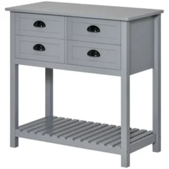 HOMCOM Sideboard Buffet Cabinet, Storage Serving Console Table With 4 Drawers And Slatted Bottom Shelf For Kitchen, Living Room -Homcom GUEST 13eafd51 12c8 4ecc b942 8cd567da8c70