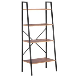 HOMCOM Industrial 4 Tier Ladder Shelf Bookshelf Vintage Storage Rack Plant Stand With Wood Metal Frame For Living Room Bathroom 13 HOMCOM Industrial 4 Tier Ladder Shelf Bookshelf Vintage Storage Rack Plant Stand With Wood Metal Frame For Living Room Bathroom -Homcom GUEST 14d1396d da69 457d adcd efbe829d06ce