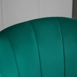 HOMCOM Retro Mid-Back Swivel Fabric Computer Desk Chair Height Adjustable With Metal Base, Leisure Task Chair On Rolling Wheels For Home Office, Green -Homcom GUEST 1548758d aeab 4abe 9c7e 36194d46c525