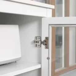 HOMCOM Freestanding Kitchen Pantry, 5-tier Storage Cabinet With Adjustable Shelves And 2 Glass Doors, White 10 HOMCOM Freestanding Kitchen Pantry, 5-tier Storage Cabinet With Adjustable Shelves And 2 Glass Doors, White -Homcom GUEST 155e2bb7 3754 42dc a234 a0d5c81fcd58