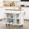 HOMCOM Rolling Kitchen Island With Storage, Utility Kitchen Cart With 2 Drawers, 2 Cupboards, Towel Rack And Spice Rack For Dining Room, White -Homcom GUEST 17ff523a 17b2 4765 978a 18b378b488fc