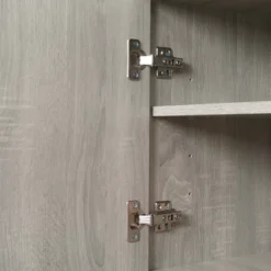 HOMCOM 72" Kitchen Buffet With Hutch, Freestanding Pantry Cupboard With Utility Drawer, 2 Door Cabinets And Countertop, Grey Wood Grain -Homcom GUEST 1805ae92 5e0b 4a22 89ef 02ef16d93602