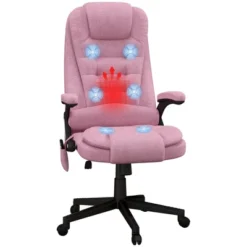 HOMCOM 6 Point Vibrating Massage Office Chair With Heat, Linen High Back Executive Office Chair With Reclining Backrest, Armrests 17 HOMCOM 6 Point Vibrating Massage Office Chair With Heat, Linen High Back Executive Office Chair With Reclining Backrest, Armrests -Homcom GUEST 1a6a8c85 b3f9 4d75 98d9 3ee63bb7d337