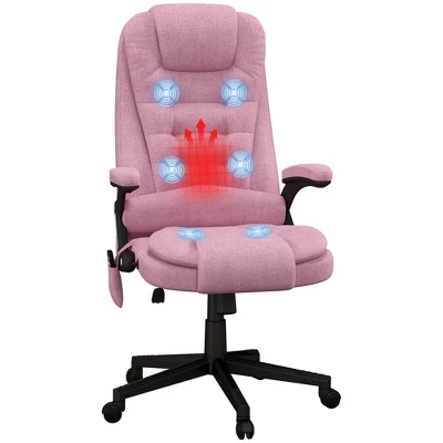 HOMCOM 6 Point Vibrating Massage Office Chair With Heat, Linen High Back Executive Office Chair With Reclining Backrest, Armrests 9 HOMCOM 6 Point Vibrating Massage Office Chair With Heat, Linen High Back Executive Office Chair With Reclining Backrest, Armrests - Image 7