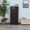HOMCOM Trendy Shoe Storage Cabinet With 3 Large Fold-Out Drawers & A Spacious Top Surface For Small Items, Espresso 1 HOMCOM Trendy Shoe Storage Cabinet With 3 Large Fold-Out Drawers & A Spacious Top Surface For Small Items, Espresso -Homcom GUEST 1abfbb5f 63f9 4ff3 96d1 21e2f464f891