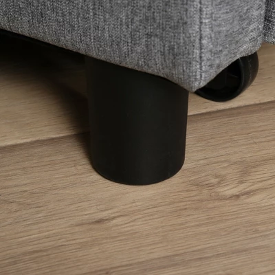 HOMCOM Convertible Sofa Lounger Chair Bed Multi-Functional Sleeper Recliner With Tufted Upholstered Fabric, Adjustable Angle Backrest, Pillow, Gray 7 HOMCOM Convertible Sofa Lounger Chair Bed Multi-Functional Sleeper Recliner With Tufted Upholstered Fabric, Adjustable Angle Backrest, Pillow, Gray - Image 5