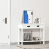 HOMCOM Console Table With 2 Storage Drawers And Open Shelf, Modern Sofa Table For Hallway, Living Room, Or Bedroom, White -Homcom GUEST 1c157037 8c64 4a1a 8b5d 70822da62b25