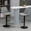 HOMCOM Adjustable Bar Stools Set Of 2, Counter Height Barstools With Swivel Seat Round Steel Base, And Footrest, ‎Gray -Homcom GUEST 1d50a0ea fbc7 4cab b449 f31217d9ee48
