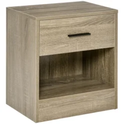 HOMCOM Modern Nightstand, Accent End Table With Drawer And Storage Shelf, Sofa Side Table For Living Room Or Bedroom 16 HOMCOM Modern Nightstand, Accent End Table With Drawer And Storage Shelf, Sofa Side Table For Living Room Or Bedroom -Homcom GUEST 214bef34 115d 4144 8c08 ea23eb8fbec4