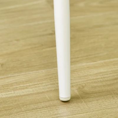 HOMCOM Bar Table And Chairs Set, 3 Piece Dining Table Set For 2 With Steel Frame And Footrest For Bar And Kitchen, White/Oak 7 HOMCOM Bar Table And Chairs Set, 3 Piece Dining Table Set For 2 With Steel Frame And Footrest For Bar And Kitchen, White/Oak - Image 5