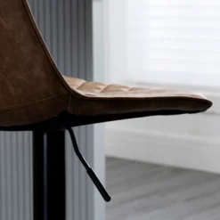 HOMCOM Adjustable Bar Stools Set Of 2, Counter Height Barstools With Swivel Seat Round Steel Base, And Footrest, ‎Dark Brown -Homcom GUEST 2440be38 7f48 4e14 9fc1 4a83c8285106