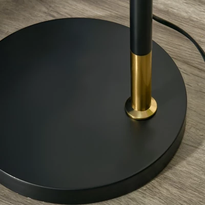 HOMCOM Arc Floor Lamp, Standing Reading Light, With Adjustable Lampshade, And Round Base For Living Room, Office, Or Bedroom, Black/ Gold 6 HOMCOM Arc Floor Lamp, Standing Reading Light, With Adjustable Lampshade, And Round Base For Living Room, Office, Or Bedroom, Black/ Gold - Image 4