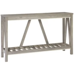 HOMCOM Farmhouse Console Table With Storage Shelf, Rustic Sofa Table With Anti-tipper For Living Room Furniture, Bedroom And Entryway -Homcom GUEST 24917fcd 4a72 44c7 b713 8c014c55d15d