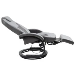 HOMCOM PU Recliner Reading Armchair With Footrest, Headrest And Round Steel/Wood Base For Living Room Or Office, Gray 13 HOMCOM PU Recliner Reading Armchair With Footrest, Headrest And Round Steel/Wood Base For Living Room Or Office, Gray -Homcom GUEST 256cda44 db1e 4c88 87e2 2a6f9449b73f