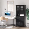 HOMCOM 71" Traditional Freestanding Kitchen Buffet With Hutch, Pantry Cabinet With 4 Doors, 3-Level Adjustable Shelves, And 1 Drawer, Black -Homcom GUEST 25d9cf39 74e8 4293 82e9 9775ff748dff
