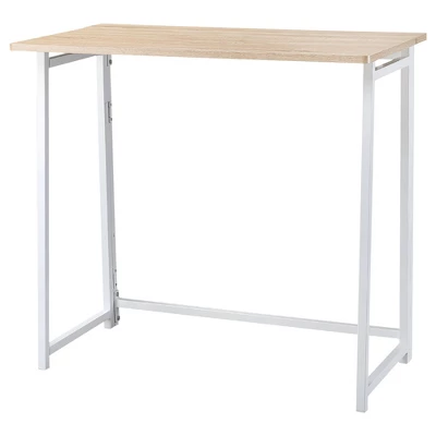HOMCOM Writing Desk, 31.5" Folding Table For Small Space, Computer Desk With Metal Frame, Space-Saving Workstation For Home Office 8 HOMCOM Writing Desk, 31.5" Folding Table For Small Space, Computer Desk With Metal Frame, Space-Saving Workstation For Home Office - Image 6