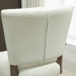 HOMCOM Swivel Bar Stools Set Of 2, Counter Height Barstools With Back, Rubber Wood Legs And Footrests, For Kitchen Dining Room Pub, Cream White -Homcom GUEST 27ea86f5 363a 4ce8 933d 2b34a8ed1387