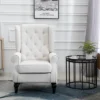 HOMCOM Button-Tufted Accent Chair With High Wingback, Rounded Cushioned Armrests And Thick Padded Seat -Homcom GUEST 2833b7d8 333c 4d57 bb27 71b76bc4c0c5
