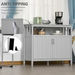 HOMCOM Sideboard Buffet Server Table With 2 Doors, Kitchen Storage Cabinet With Adjustable Shelves For Kitchen -Homcom GUEST 28e129f5 ca7c 4264 9ce0 8f473df11fd1