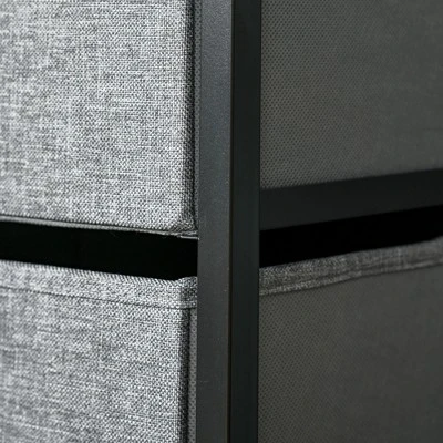 HOMCOM 7-Drawer Dresser, Fabric Chest Of Drawers, 3-Tier Storage Organizer For Bedroom Entryway, Tower Unit With Steel Frame Wooden Top 7 HOMCOM 7-Drawer Dresser, Fabric Chest Of Drawers, 3-Tier Storage Organizer For Bedroom Entryway, Tower Unit With Steel Frame Wooden Top - Image 5