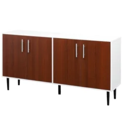 HOMCOM Modern Sideboard, Buffet Cabinet, Console Table With Adjustable Shelves, Anti-Topple Design, And Large Countertop, Brown -Homcom GUEST 2bd9b3f6 78e9 46ab a2f0 3c66c2224a02
