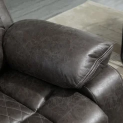 HOMCOM Overstuffed Manual Recliner Chair With Thick Sponge Padded Headrest And Armrest, And Rocking Function, Brown -Homcom GUEST 2dc7516d 4d66 4b04 b12e a39a7f8222ad