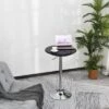HOMCOM 24.5" Round Cocktail Bar Table Metal Base Tall Bistro Pub Desk Adjustable Counter Height Black Silver -Homcom GUEST 2e2cd4d0 97f4 4cdb 9614 c44e5a6d90d2