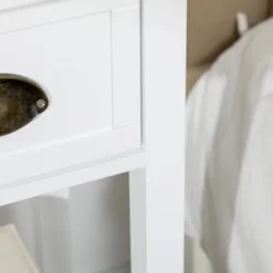 HOMCOM 2-Tier Side Table With Drawer, Narrow End Table With Bottom Shelf, For Living Room Or Bedroom, Set Of 2, White 10 HOMCOM 2-Tier Side Table With Drawer, Narrow End Table With Bottom Shelf, For Living Room Or Bedroom, Set Of 2, White -Homcom GUEST 2f7f3cca 99a0 46af 88f3 5f471bb4c375