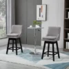 HOMCOM 28" Set Of 2 Swivel Bar Height Bar Stools, Armless Upholstered Barstools Chairs With Soft Padding Cushion And Wood Legs 2 HOMCOM 28" Set Of 2 Swivel Bar Height Bar Stools, Armless Upholstered Barstools Chairs With Soft Padding Cushion And Wood Legs -Homcom GUEST 302bf6c7 e3f5 4c65 b5a0 a3848726eb80