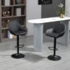HOMCOM Adjustable Bar Stools Set Of 4, Swivel Barstools With Footrest And Back, PU Leather And Steel Round Base, For Kitchen Counter, Black -Homcom GUEST 3058b599 3402 474f b143 a32b5a13b805
