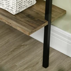 HOMCOM Industrial 5 Tier Ladder Shelf, Wall Mount Storage Shelves Bookcase With Metal Frame, Corner Unit, Plant Flower Rack For Living Room, Balcony, Brown 11 HOMCOM Industrial 5 Tier Ladder Shelf, Wall Mount Storage Shelves Bookcase With Metal Frame, Corner Unit, Plant Flower Rack For Living Room, Balcony, Brown -Homcom GUEST 31df6cb8 6588 464b 8708 10d67dcf6440