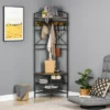HOMCOM Industrial Corner Hall Tree With Shoe Bench, Entryway Coat Rack, Freestanding Coat Tree With 6 Double Hooks, Rustic Brown 1 HOMCOM Industrial Corner Hall Tree With Shoe Bench, Entryway Coat Rack, Freestanding Coat Tree With 6 Double Hooks, Rustic Brown -Homcom GUEST 33731862 654d 40cf ac10 c4d8977b49da